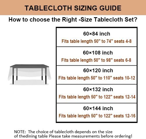 Talasily Linen Tablecloth 100% Pure Linen Table Cloth 60x84 Inches Rectangle Tablecloths Washable Cloths for Kitchen, Dining, Buffet Parties, Holidays, Picnic, Weddings and Restaurants-Natural Linen