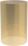 Electroplated Glass Hurricane Mirror Effect Cylinder Candle Holder Bottomless Glass Sleeve Lamp Shade Replacement (Gold,3.5X12)