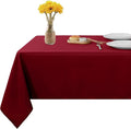 Fitable Square Tablecloth 54x54 inch Tablecloth Stain and Wrinkle Resistant Washable Polyester Table Cloth for Buffet Parties and Camping, Red