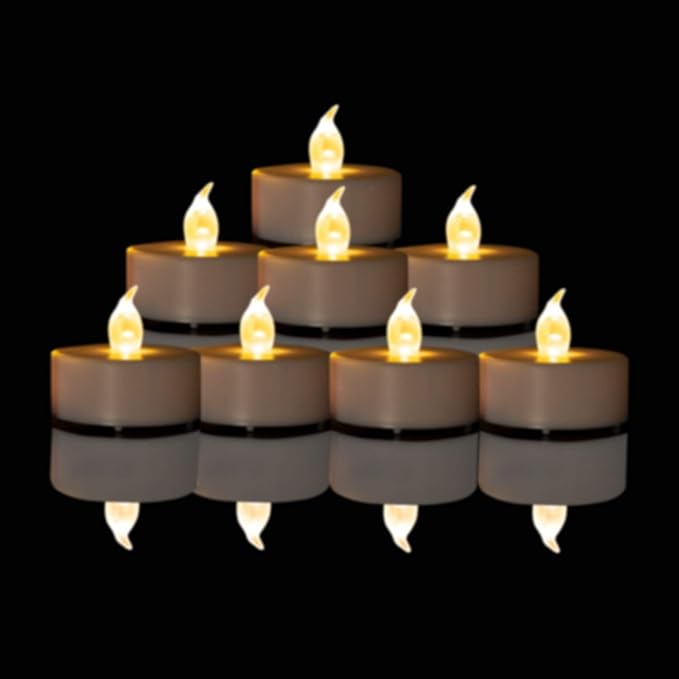 LED Tea Lights Candles- 50PACK Flameless Candles Realistic and Bright Flickering Long Lasting 200Hours for Holiday Celebration,Home Decoration Warm White