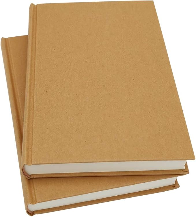 5.5x8.25 Sketch Book, 120 Sheets (100gsm), Hardcover Bound Sketch Notebook, Acid Free Blank Drawing Paper, Ideal for Kids & Adults, Kraft Cover
