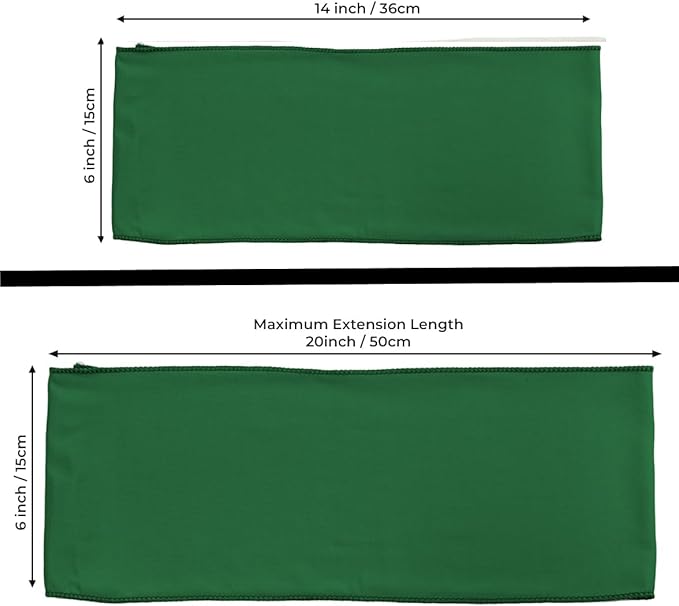 MDS Pack of 250 Spandex Chair Sashes Bows Elastic Stretch Dining Chair Bands Ties Without Slider Buckle Universal fits for Wedding Baby Shower Birthday Party Banquet Event Decoration - Green