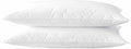 Ultra Thin Flat Soft Bed Pillows King Size Set of 2 Pack for Sleeping 20"x36", Hypoallergenic Skin Friendly Machine Washable