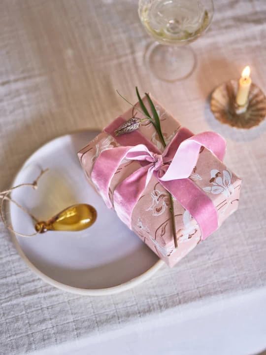 Pink Velvet Ribbon 1'' 25 Yards for Christmas Tree, Gift Wrapping, Flower Bouquet, Wreath Decorations, Bow Making