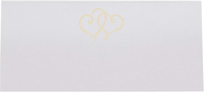 Linked Hearts Printable Place Cards, Ivory (Choose Color), Set of 60 (10 Sheets), Laser & Inkjet Printers - Wedding, Party, Dinner, and Special Events - Made in the USA