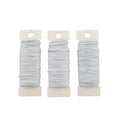 HAHIYO 22Gauge White 3Roll Total 115Yards(345Feet) Metal Floral Wire Flexible Paddle Wire for Crafts Christmas Wreaths Tree Flower Arrangement Bouquet Wrapping Wedding DIY