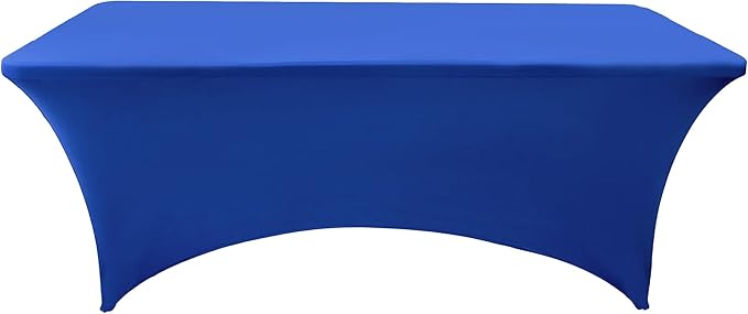 2-Pack 4ft Spandex Table Covers for Rectangular Folding Tables - Wrinkle Resistant Stretch Tight Table Cloths - Ultimate Fitted Table Protector for Parties, Banquet, and Wedding