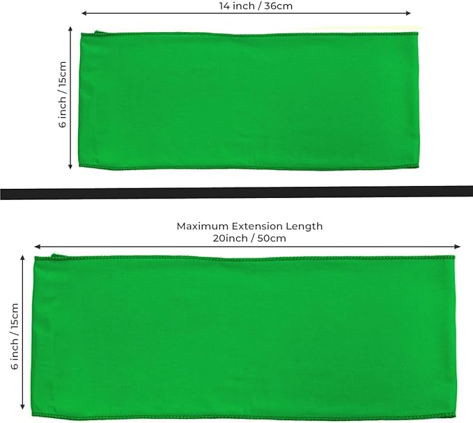VDS Pack of 25 PCS | Light Green | Spandex Chair Sashes Bows Without Buckle | Stretch Elastic Banquet Universal Folding Chair Band Tie with for Wedding Party Conference Celebration Event Decoration