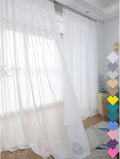 Window White Sheer Curtains 48 x 72 Inches - 2 Panels Clear Basic Rod Pocket for Home, Living Room, Bedroom, Kids Room