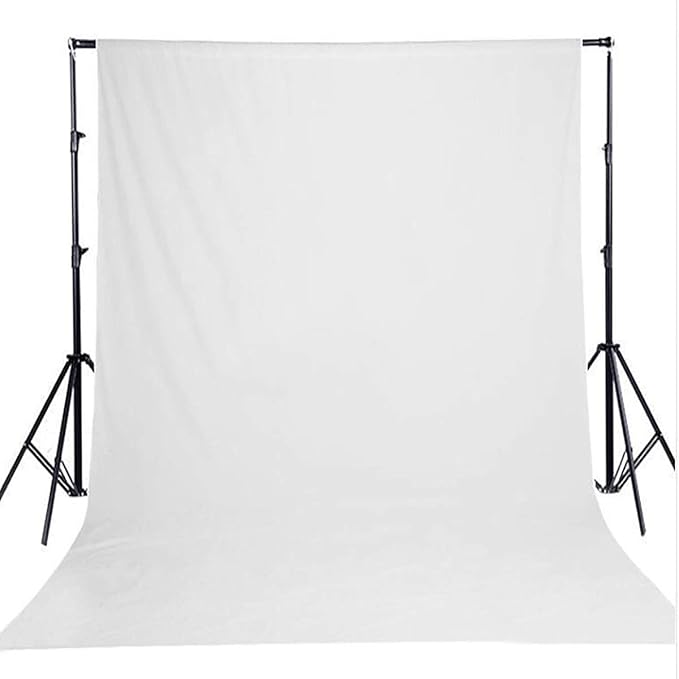 Solid Photography Backdrop Background Chromakey Muslin Portrait Background Screen for Photo Video Studio… (White, 10x20ft)