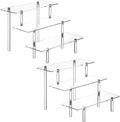 2PCS Acrylic Display Risers, 3 Tier Clear Cupcake Stand Risers, Organizer for Perfume, Funko POP, Food, Tabletop Use