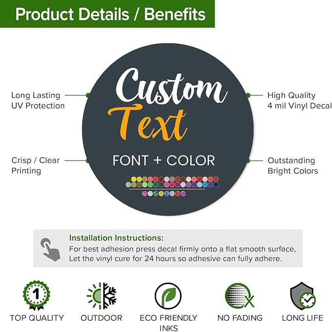 Custom Stickers for Weddings, Birthdays & Businesses - Personalized Labels with Your Logo - Waterproof, Fade and Heat Resistant - Pack of 100-1000 (Custom Text, 3 Inch)
