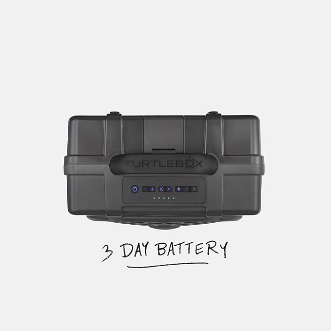 Turtlebox Original Gen 3: Portable Outdoor Bluetooth Speaker – Ultra-Loud (120dB), Waterproof (IP67), Rugged, Impact-Resistant, 3-Day Battery | Party Mode: Unlimited Pairing Stereo, Gray/Tan