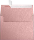 LUXPaper A7 Invitation Envelopes | Peel & Press | 5 1/4" x 7 1/4" | Misty Rose Metallic - Sirio Pearl | 84lb. Text | 1,000 Qty