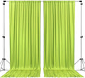 AK TRADING CO. 10 feet x 10 feet Light Green Polyester Backdrop Drapes Curtains Panels with Rod Pockets - Wedding Ceremony Party Home Window Decorations, 5FT x 10FT