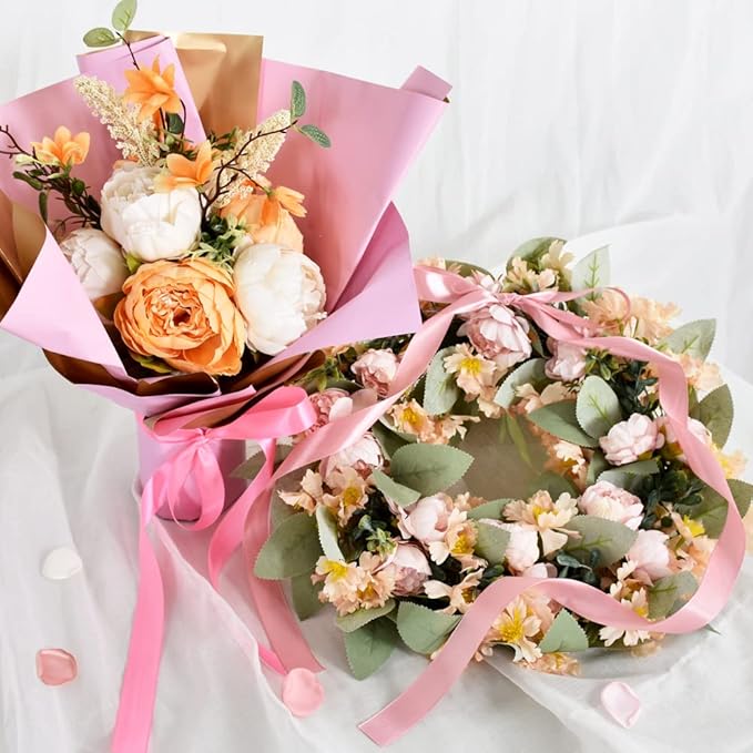 TONIFUL 1 Inch x 100yds Pink Satin Ribbon, Thin Solid Color Satin Ribbon for Gift Wrapping, Crafts, Hair Bows Making, Wedding Party Decoration, Invitation Cards, Floral Bouquets, Christmas