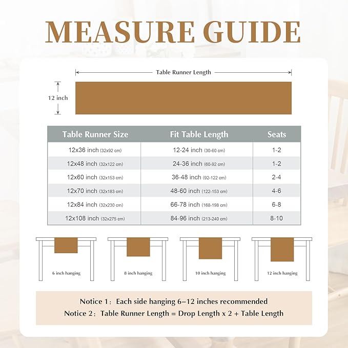 2 Pack White Table Runner 12 x 60 Inch Solid Color Farmhouse Runners Coffee Table Dresser for Daily Party Home Decoration