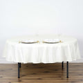 Efavormart Round Tablecloth, 90 Inch Stain & Wrinkle Resistant Washable Table Cloth, Decorative Polyester Fabric Table Cover for Banquet, Wedding, Dining- Ivory