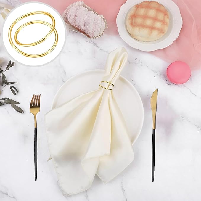 Gold Napkin Rings-12 PCS Metal Spiral Napkin Rings(Spiral) Napkin Holders Buckles for Family Dinner, Wedding, Party,Table Decorations
