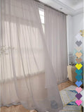 Window Light Grey Sheer Curtains 60 Inches Width 72 Inches Long 2 Panels Sheer Curtains Clear Curtains Basic Rod Pocket Panel for Home Living Room Bedroom Kids Room Yard Patio Parlor Sliding