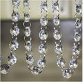 33FT Clear Crystal Glass Garland Strands,Hanging Chandelier Bead Chain,Hanging Ornament String Decorations for Centerpiece,Christmas Tree,Wedding, Party,Celebration