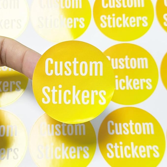 100-500 Custom Stickers Personalized Labels, Customized Stickers with Any Image Logo and Text. Custom Stickers for Business Logo Labels,etc. (Fancy Frame,5X3 Inch)