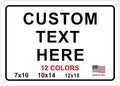 Custom Signs Outdoor Metal for Home Office Business, Personalized, Door, Delivery, Man Cave, Shop, Garage. For Outside or Inside Use. avgrafx Metal Signs Are UV Printed Solid Aluminum Border, 14x10 in