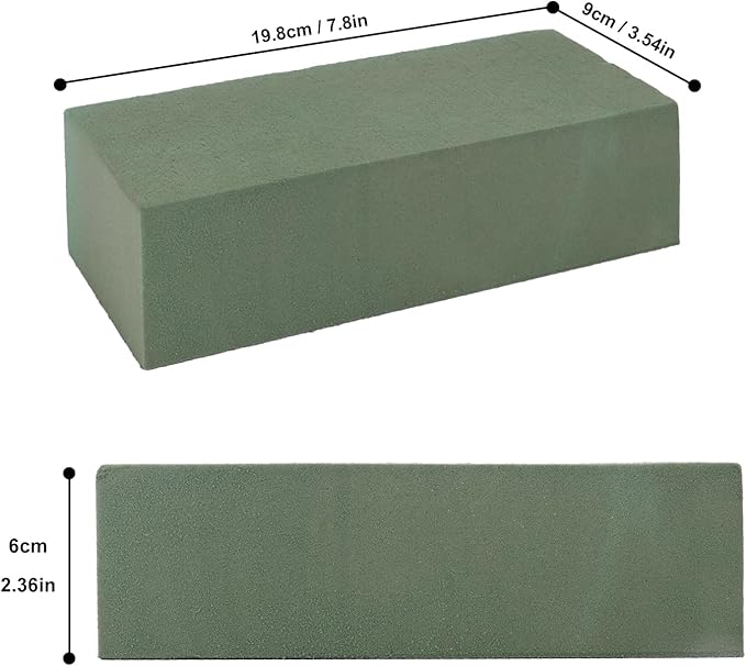 KUKLIPJIM 10 Packs Floral Foam Blocks, Dry and Wet Green Floral Foam for Fresh and Artificial Flowers, Perfect for Wedding, Birthdays, Home, Office, and Garden Decorations(7.8 * 3.54 * 2.4Inch)