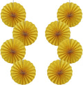 BARTHEW Yellow Birthday Decorations,DIY Yellow Paper Fans Hanging Decoration ,Party Supplies Party Fans 12in, Wedding Graduation Events Accessories 30 Color DIY Set （Yellow）