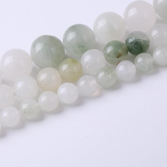 Blue and White Streamer Stone Beads for Jewelry Making DIY Craft Gemstone Beads Kit (12mm, 30pcs) Smooth Healing Crystal Beads for Bracelets, Necklaces, Home Decor