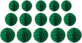 15pcs Honeycomb Balls Decorations 4'' 6'' 8'' Party Honeycomb Ball Flower Tissue Pom Poms Flower Ball Hanging Flower Balls for Baby Shower Birthday Wedding Nursery Decor(4'' 8'' 10'' Green)