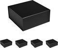 CECOBOX - Gift Boxes with Lids for Presents 6"x6"x2.75" - Matte, Collapsible Magnetic Closure Gift Box - Groomsmen & Bridesmaid Proposal Boxes, Wedding, PR, Birthdays, Holidays (Black)