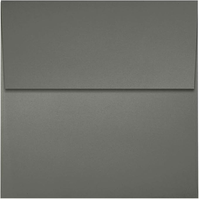 LUXPaper Square Invitation Envelopes | Peel & Press | 3 1/4" x 3 1/4" | Smoke Gray | 80lb. Text | 50 Qty
