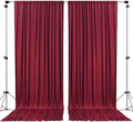 AK TRADING CO. 10 feet x 10 feet Polyester Backdrop Drapes Curtains Panels with Rod Pockets - Wedding Ceremony Party Home Window Decorations - Burgundy (DRAPE-5x10-BURGUNDY)