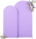 Purple Lavender Arch Backdrop Cover for Wedding, 7.2FT 6FT Set of 2 Stretchy Spandex Fitted Arch Stand Cover for Baby Shower, Birthday Party Decor, Chiara Backdrop Cover with Double-Sided Design