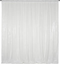 Poise3EHome White Sequin Backdrop, 8FT x 10FT Sequin Photography Backdrop Curtain for Party Decoration
