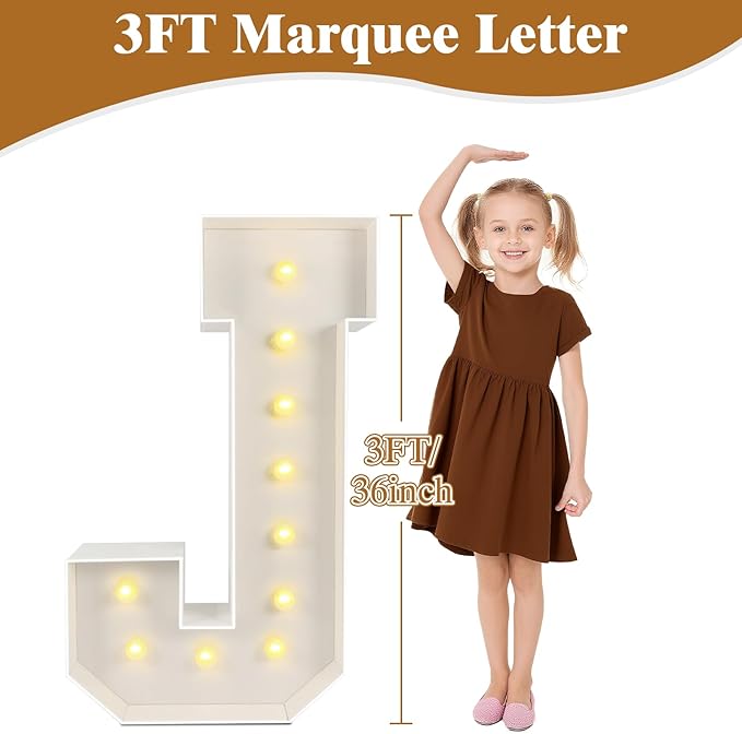 Marquee Light Up Letters: 3FT Large Decorative Signs for Party Decorations Baby Shower Birthday Wedding Engagement Anniversary, 3 Feet Tall Pre-Cut DIY Foamboard Letter Q - Easy to Assemble