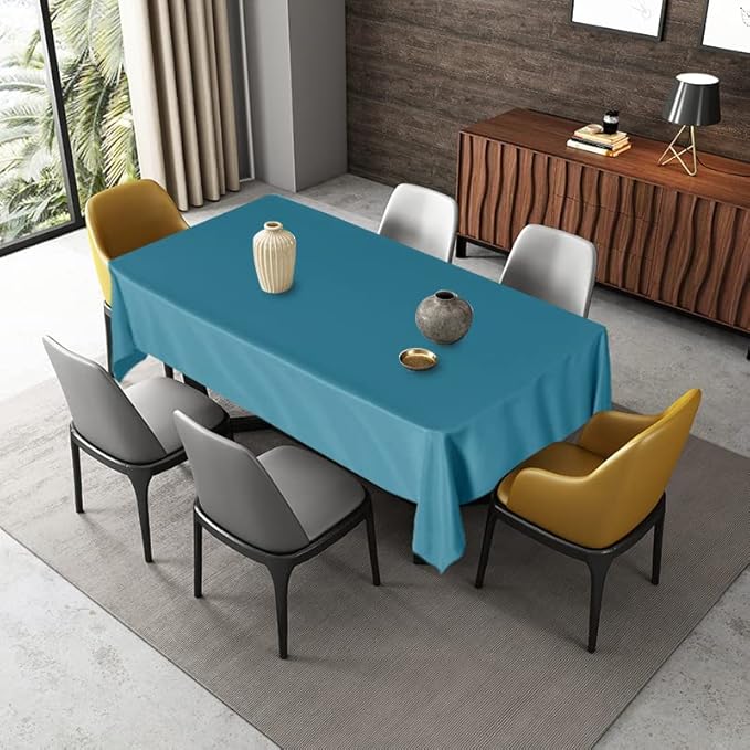 Fitable Square Tablecloth 54x54 inch Tablecloth Stain and Wrinkle Resistant Washable Polyester Table Cloth for Buffet Parties and Camping, Teal