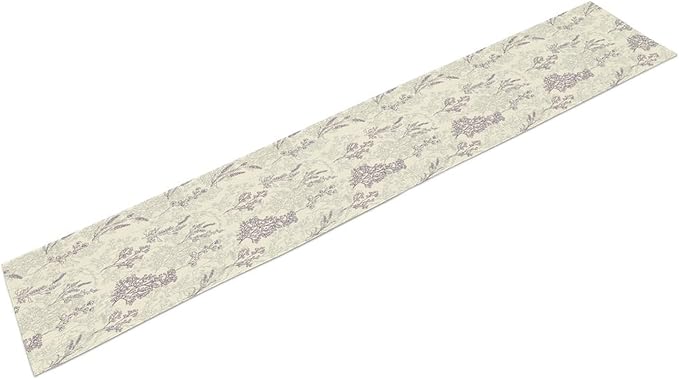 Purple Lavender Table Runner Vintage Watercolor Modern Kitchen Restaurant Decoration Suitable for Indoor and Outdoor Wedding Party Banquet Table Runner 13x60 Inch