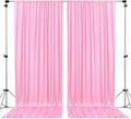 AK TRADING CO. 10 feet x 8 feet IFR Polyester Backdrop Drapes Curtains Panels with Rod Pockets - Wedding Ceremony Party Home Window Decorations - Pink
