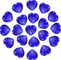 PATIKIL 20 Pcs Natural Heart Shaped Crystal Stone, 0.6 Inch Mini Polished Love Gemstone Crystal, Pocket Rock Engraved Worry Stones for Women Gifts Meditation, Dark Blue Cats Eye