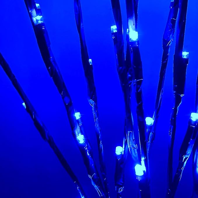 Led Branch Light Battery Operated Lighted Branches Vase Filler Willow Twig Lighted Branch 30 Inch 20 LED for Christmas Home Party Decoration Indoor Outdoor Use Pack of 2 Blue