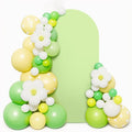 LEBENGURU Upgraded 5FT Wedding Arch Cover, Green Spandex Fitted Arch Backdrop Cover, Round Top Chiara Stand Covers for Birthday Party Baby Shower Banquet Balloon Décor