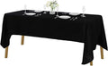 Rectangle Tablecloth 60x102 inch Washable Polyester Fabric Table Cloth for Wedding Party Dining Banquet Decoration（6 Pack 60x102, Black）