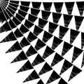40M/130FT Black Triangle Pennant Banner Flag Metallic Fabric Bunting Garland for Christmas Graduation Birthday Wedding Engagement Bachelorette Holiday Halloween Celebration Hen Party Supplies
