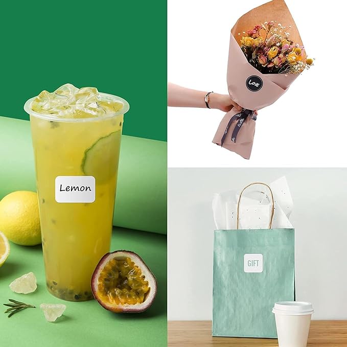 Custom Stickers for Weddings, Birthdays & Businesses - Personalized Labels with Your Logo - Waterproof, Fade and Heat Resistant - Pack of 100-1000 (Custom Text, Very Small 1 Inch)