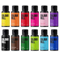 Colour Mill Kickstarter Pack Aqua Blend Water-Based Food Coloring, 20 Milliliters Baby Pink, Black, Chocolate, Forest, Hot Pink, Lime, Orange, Purple, Red, Royal, Sky Blue & Yellow