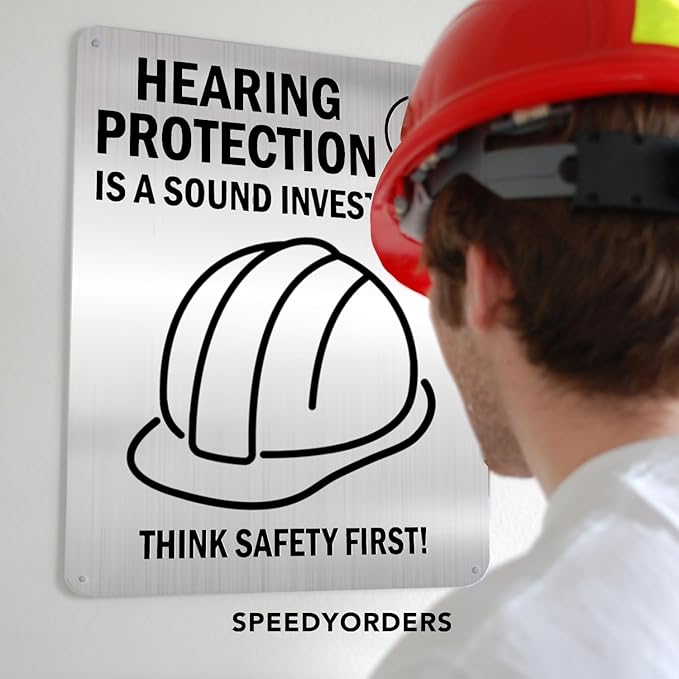Custom Outdoor Aluminum Signs, Personalized Business Signs, Waterproof Silver Brushed Metal 10x7 In