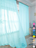 Window Lake Blue Sheer Curtains 60 Inches Width 120 Inches Long 2 Panels Sheer Curtain Clear Curtains Basic Rod Pocket Panel for Home Living Room Bedroom Kids Room Yard Patio Parlor Sliding