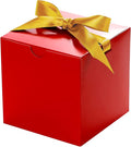 UnicoPak 4x4x4 Christmas Red Gift Boxes 50 Pcs, Holiday Gift Boxes Small Gift Boxes with Lids for Gift Ornaments, Candles, Mugs, Crafting, for Birthday, Party, Christmas Boxes for gifts